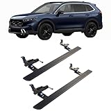 JEBNGX Electric Retractable Power Running Boards Compatible For Honda CRV CR-V 2023 2024 2025 Automatic Aluminum Side Steps Rail Nerf Bars Accessories(Without light)