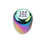Dewhel 5 Speed Manual Gearbox Shift Knob M12x1.25 Screw On Aluminum For Subaru Toyota Scion (Neo-Chrome)