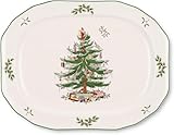 Spode Christmas Sculpted Oval Platter, Multicolor, (1536982), 36 centimeters