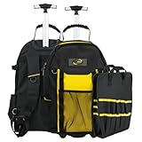 21" Tool Backpack Bag With Wheels - ProStor Rolling Tool Backpack Tool Bag - Heavy-Duty Tool Bag - Weatherproof, Detachable Organiser, Telescopic Handle - UK Design Electrician & Construction Backpack