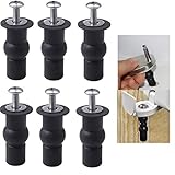 nuoshen 6 Pack Toilet Seat Screws, Hinges, Rubber Top Nuts, Fixings, Blind Hole Fittings