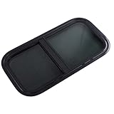 RV Window, Tempered Glass Vertical Horizontal Sliding Keep Bugs Out Long Lasting Replacement Parts 600x300mm Trailer Window for Motorhome Campervan