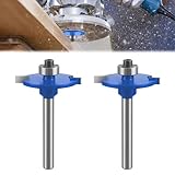 Girihe 2 PCS Biscuit Jointer Router Bit 1/4, Biscuit Joiner Router Bit Routerr Biscuits Cutter 1/4 Shank, Wood Work Biscuits for Jointers for Slotting Grooving Rebating Applications