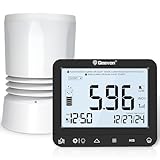 Geevon Portable Wireless Rain Gauge with Indoor Digital Display, High Precision Rainfall Measurement, Perfect for Garden and Farm Outdoor Use, Real Time Rainfall Measurement and Flood Alert System