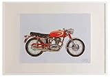 Ducati Mach1 1964 A3 framed limited edition print A4 picture drawing