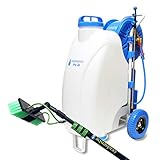 Kiam Power Products Aquaspray Pro 45 Battery Operated Water Spray Tank Trolley System (45 Litre) with 20 Foot Telescopic Water Fed Pole for Window Cleaning