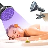 54W Face Tanning Lamp,Tanning Lamp Solarium for Home, All Skin Tones,180 ° Rotation Sun Lamp for Face and Body with Eye Mask, for Antique Bronze Skin with 18Pcs LEDs (Black)