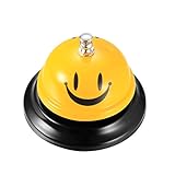 Call Bell, Service Bells, Desk Table Service Counter Ringing Bells, Kitchen Bar Called Ring Bell Clock, Metal Game Front Reception Bellsfor Schools Dinner Hotel Restaurant Kitchen (yellow)