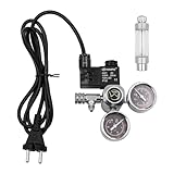 CO2 Regulator for Aquarium Dual Gauge CO2 Regulator with Trimmer Valves Solenoid Valves Bubble Counters - W21.8