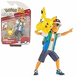 Pokemon Selection Battle Feature Figures Movable Deluxe Action Play Figure, Play Figure:Ash & Pikachu