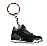 3 Black Cement Keyring / Keychain