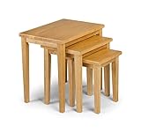 Julian Bowen Light Oak Wood Cleo Nest of Tables