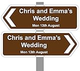 Personalised Wedding Day/Reception/Party Printed Direction arrow signs