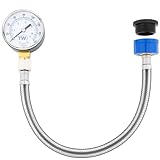 Mains Water Pressure Gauge - 0-11 Bar / 0-160 PSI – Mains Water Supply Pressure Test Gauge with Hose Tap Connector – Plumbing Tool for Home, Garden & Irrigation System Monitoring