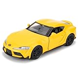 imtfzct 1/36 Toyota Supra Model Car, Toy Car with Pull Back Function, Collecting and Decorating Model Toys, Car Gifts for Boys and Girls Yellow