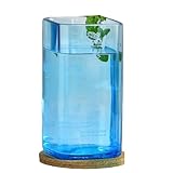 GoGiftid Upcycled Glass – 500ml Blue Highball Tumbler Created Using Bombay Sapphire Gin Bottle | Eco-Friendly Barware | Sustainable Cocktail & Gin Glasses (Pack of 1)