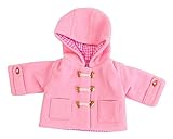 FRILLY LILY PINK DOLLS DUFFLE COAT SUITABLE FOR CABBAGE PATCH KIDS DOLLS 38CM