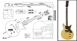 Plan of Les Paul Jr. Double-Cutaway Electric Guitar - Full Scale Print