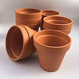 Weston Mill Pottery - [F15 Terracotta flower pots (pack of 10) 15.5cm diameter x 13.7cm high