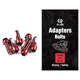 CNCLOL MTB Brake Caliper bolts,Bike Brake Caliper bolts M6x18mm Steel alloy,Red