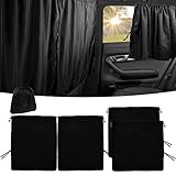 Car Divider Privacy Curtains, Universal Vehicle Blackout Window Covers Sun Shades for Cars Front Rear Side Windows, Removable Partition Curtains Car Accessories for Travel Camping Nap Sleeping