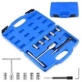 GEARLEADER 7pcs Professional Diesel Injector Seat Cutter Set Kit Car Diesel Fuel Injector Fuel Injector Cleaning Tool Diesel Fuel Injector Knife Kit