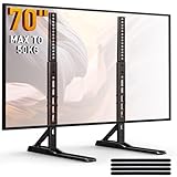 Perlegear TV Stand for 22-70 inch TVs, Table Top TV Legs with 3 Height Options, Replacement Universal TV Stands Base, Modern TV Stand, Holds up to 50kg, Max VESA 800x600mm