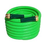 Boersite Garden Hose 50 ft Heavy Duty Water Hose 5/8,180 PSI Kink Resistant,Heavy Duty, Lightweight, Flexible Hose for Plants,Lawn & Garden Watering Equipment, 3/4 Solid Fittings (25ft)