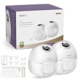 Nuliie Electric Breast Pump Hands-Free S32, Wearable Portable Breast Pumps 4 Modes 9 Levels, 24MM Comfortable Flange, More Private, Replaced Accessories Included (2 Packs, White)