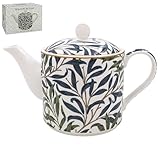 Lesser & Pavey British Designed Ceramic Tea Pot | Large Teapot for Serving Hot Drinks | Tea Pots for All Family Sizes - William Morris, Willow Bough