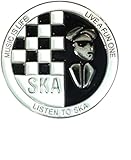 GBJUK Ska Music is Life Listen to Ska Scooter Enamel Pin Badge Lapel