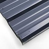 The Fellie Roof Panels 12pcs Metal Roofing Sheets Garden Storage Shed Roof Sheet Garage Roofing Covers, 129x46cm-Grey
