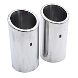 1 Pair Chrome Stainless Steel Exhaust Tail Muffler Tip Pipe Fits for Audi A4 B8 Q5 75mm