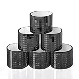 Art3dwallpanels Self-Adhesive Mosaic Tiles, Square Glass Mirror Mosaic Tiles, for DIY Craft Decorations (Black, 6 Rolls)