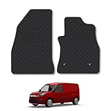 Vauxhall Combo (2010-2018) Rubber Van Mats Accessories Tailored Fit Compatible Accessory Waterproof Protection Non-Slip Car Floor Mats 3mm Thick Full Coverage Durable Coverage with Clips