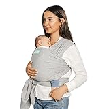 Moby Classic Baby Wrap - Baby Sling Carrier for Newborn to Toddler - Carrier Slings - Perfect Baby Holder for Mum & Dad - Adjustable for All Body Types - Can Carry Babies up to 33 lbs - Grey