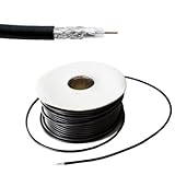 Loops 100m Outdoor Coaxial RG6 Cable Wire Reel Drum - TV Aerial Satellite Freeview CCS