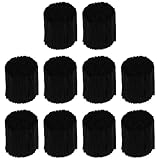 NUOBESTY 10 Rolls Black Latch Hook Wool Yarn Bundles for DIY Rug Making, Pre-Cut Carpet Embroidery Yarn for Knotted Rugs, Cushions, Blankets, and Home Decor Crafts