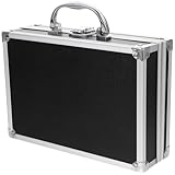 LALADEFIEE Aluminum Carrying Case Hard Briefcases for Men Locking Case Metal Brief Man
