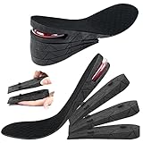 Height Increase Shoe Insoles, 3cm 5cm 7cm 9 cm Adjustable Scalable Comfortable Orthotic Insoles Elevator Lifts Kit Up 3.6" Unisex Air Cushion Heel Pad Boot Insert Taller for Men Women (4-Layer)