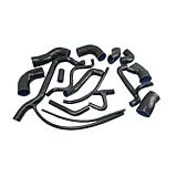 For 1988-1993 For VW For Corrado G60 1.8L For Jetta For Golf Mk2 G60 1.8L PG W/o Supercharger Silicone Radiator Heater Coolant Hose Kit Air Intake Hose(Black)