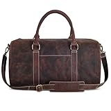 Real Leather Duffle Bag for Men | Vintage Weekender Travel Bag | Overnight Carry-On Luggage | Handmade Leather Gym Bag for Men