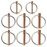 YIXISI 8 PCS 4.5 / 6 / 8 / 10 mm Lynch Pin Assortment Kit, Round Shape Lynch Retaining Pins, Carbon Steel Trailer Lock Pin, Linch Pins, for Tractor, Trailer, Truck, Mower, Digger, Boat