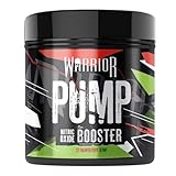 Warrior Pump Non Stim Pre-Workout Powder 225g – Nitric Oxide Supplement – Contains Citrulline Malate, Cyclic Dextrin for Energy, Focus, and Performance – 30 Servings (Strawberry Kiwi)