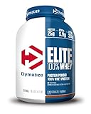 Dymatize Elite 100% Whey Chocolate Fudge 2170g - High Protein Low Sugar Pulver + Whey Protein und BCAAs