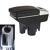 SZSS-CAR Car Center Console Armrest Box Compatible With Volkswagen Golf Mk5 (1K) VW Rabbit 2003-2009/Golf Mk6 (5K) 2008-2012/ Jetta Mk5 Vento Golf Wagon 2006-2011(NOT Compatible With Golf Plus)