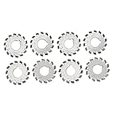 20° Gear Cutter, 8Pcs Gear Cutter, High Speed Steel Cutting Tool Industrial Supplies M1.5 20 5mm 6mm for Milling Gears, Square Nose End Mills
