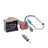 Audioproject A187 Car radio installation kit, includes radio adaptor and 2 antenna adaptors, Fakra phantom power ISO DIN, for Citroen Berlingo C2, 3, 4, C5, 6 8, and Peugeot 207, 307, 308