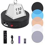 BAOSHISHAN Rotating Display Stand Electric Rotating Turntable Battery Photography Turntable 22CM 50KG Remote Control Motorised Turntable for Product Display USB Cable