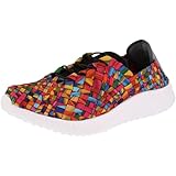 Adesso Caitlin Women's Vegan Sneakers with Elastic Ribbon Upper and Memory Foam Insole (Mexican Mix, UK Footwear Size System, Adult, Women, Numeric, Medium, 7)